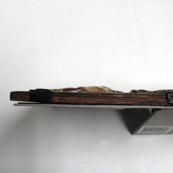 Oval Glass Standup Country Cowboy Riding Roping Theme Picture Frame - Picture 6 of 12